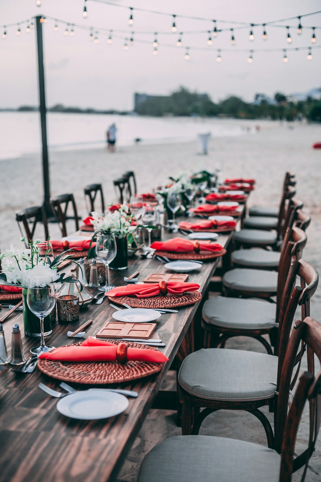 Beach Table Set Up